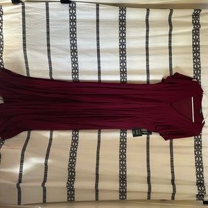 Lulu’s Heart of Marigold burgundy wrap dress
